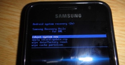 clockworkmod recovery mode on Samsung Galaxy Y Duos GT-S6102 image picture screenshot